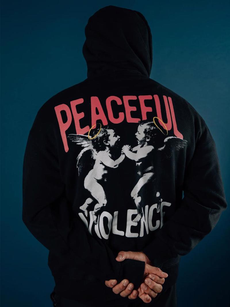 MANTO hoodie angels - black